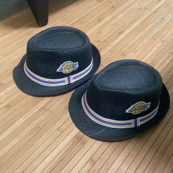 Lakers fedora black Hat size Large  