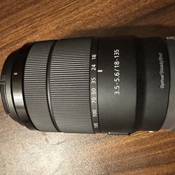 Sony 18-135 f3.5-5.6 zoom lens APS-C sensor size