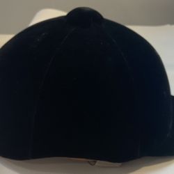 Velvet equestrian helmet