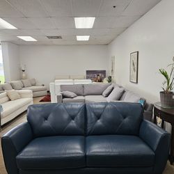 100% Real Leather Sofa-Myia 