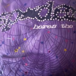 Purple sp5der hoodie