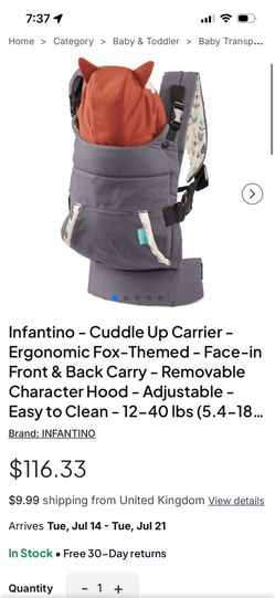 baby carrier never been open