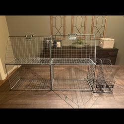 Hanging Wire Wall Shelves + Metal File Holders – Office / Pantry Organizer