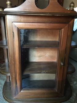 Antique mini glass cabinet