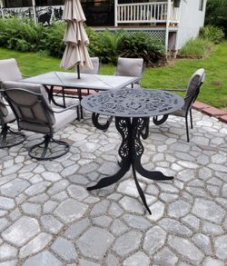 Metal ornamental tables