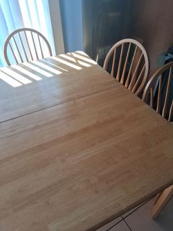 Dining table and chairs