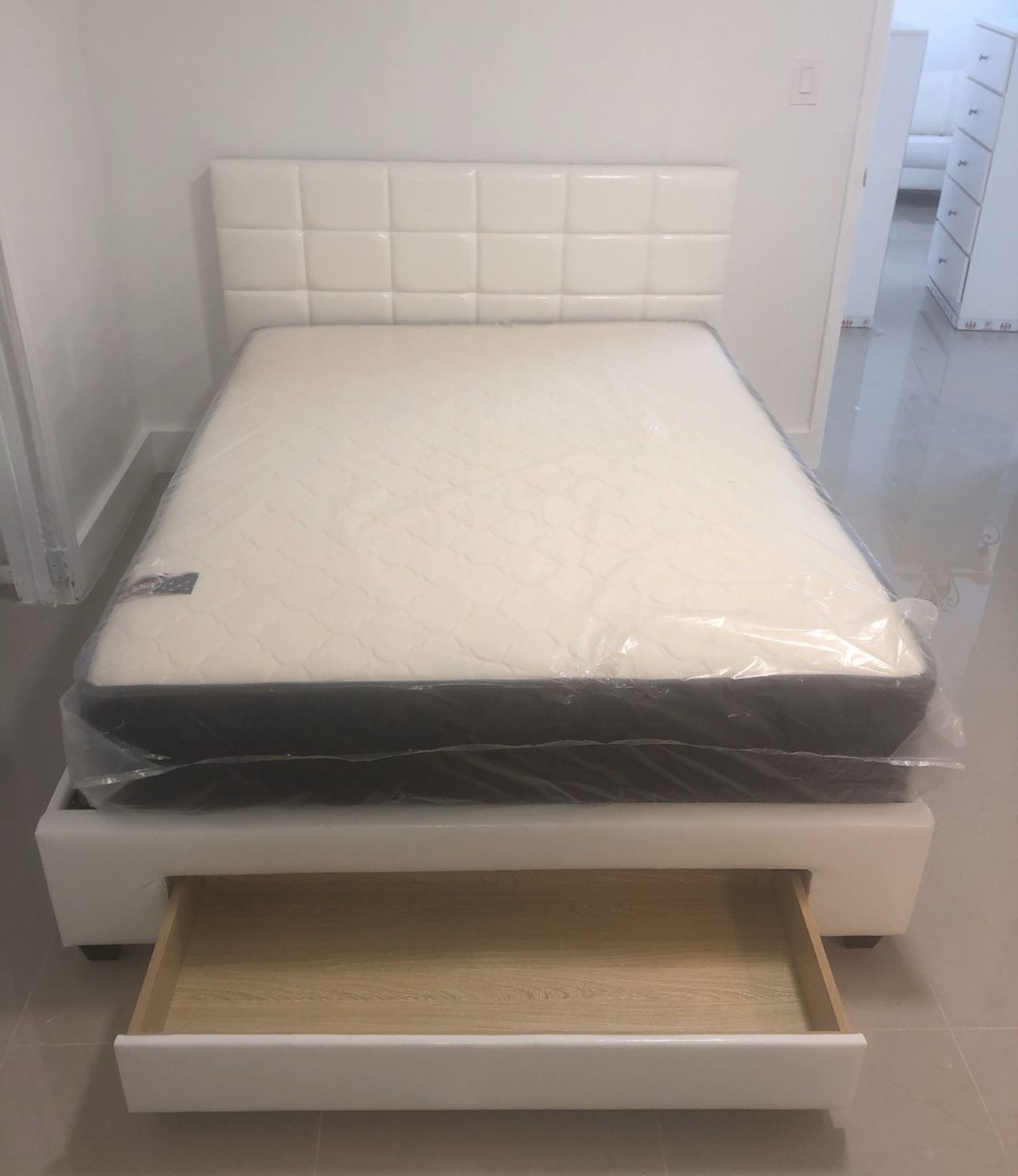 Full  Size Bed Frame With Mattress All New Furniture And Free Delivery 