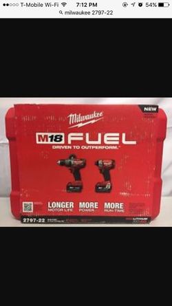 New Milwaukee drill and impact brushless 18v kit new new