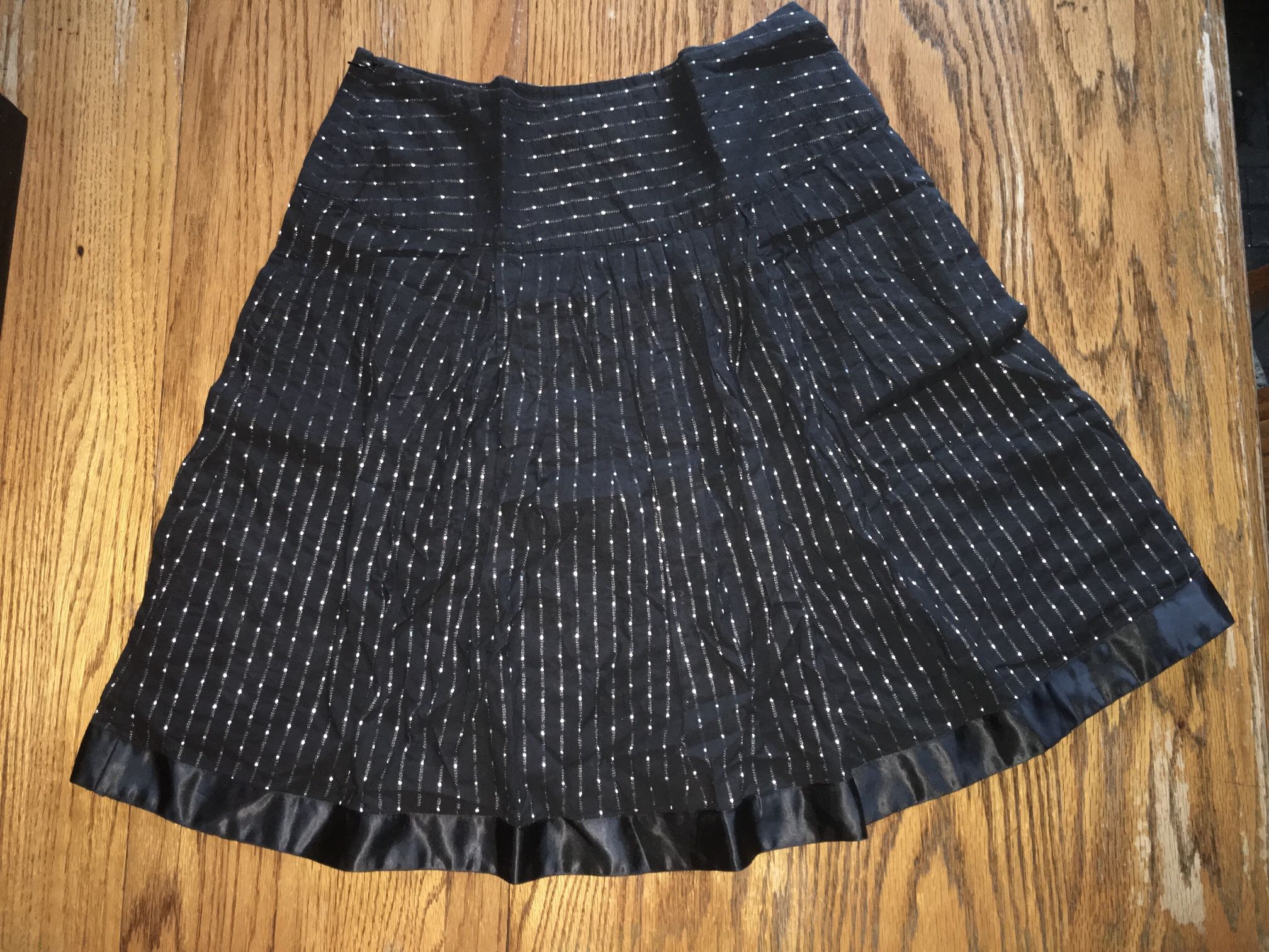 The Limited black and white polka dot skirt