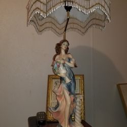 Vintage Table lamp With Original Shade On Top