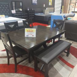 Kelly Dining Table Set W/6 Chairs---$799---Fantastic Deal!!!---No Credit Needed Financing 