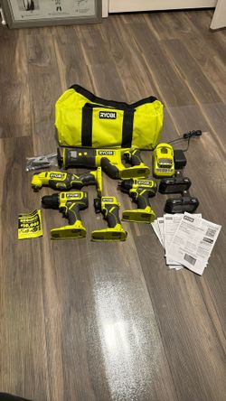 Ryobi 18v 5 Tool Combo Kit With 2) 2Ah Batteries 