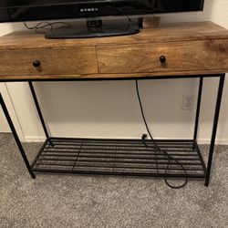 ALMOST NEW CONSOLE SOFA TABLE TV STAND SHELF w/DRAWERS