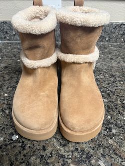 Tan Suede Tory Burch Ankle Boots