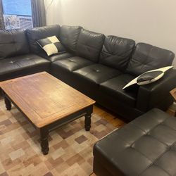 Russ 103.5” Sectional with Ottoman