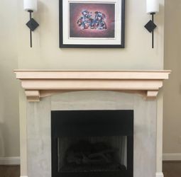 Wood Wall Mounted Shelf Perfect for Fireplaces