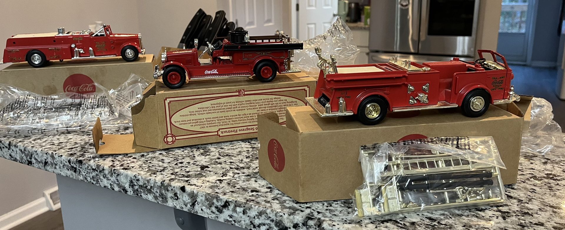 Coca Cola Fire Truck Coin Bank Collectible 