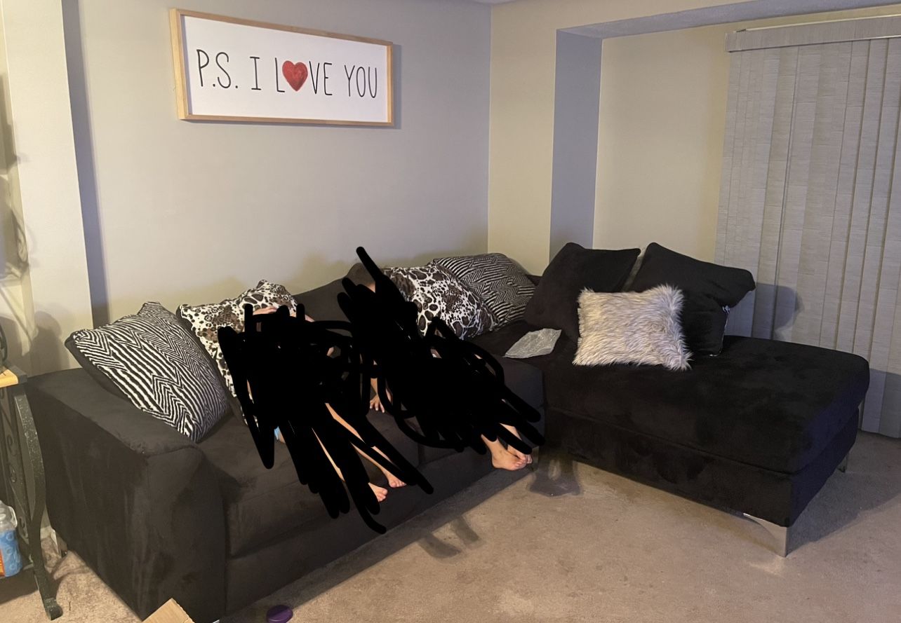 Small Black Sectional