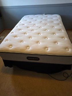 Full size  Beautyrest mattress and frame