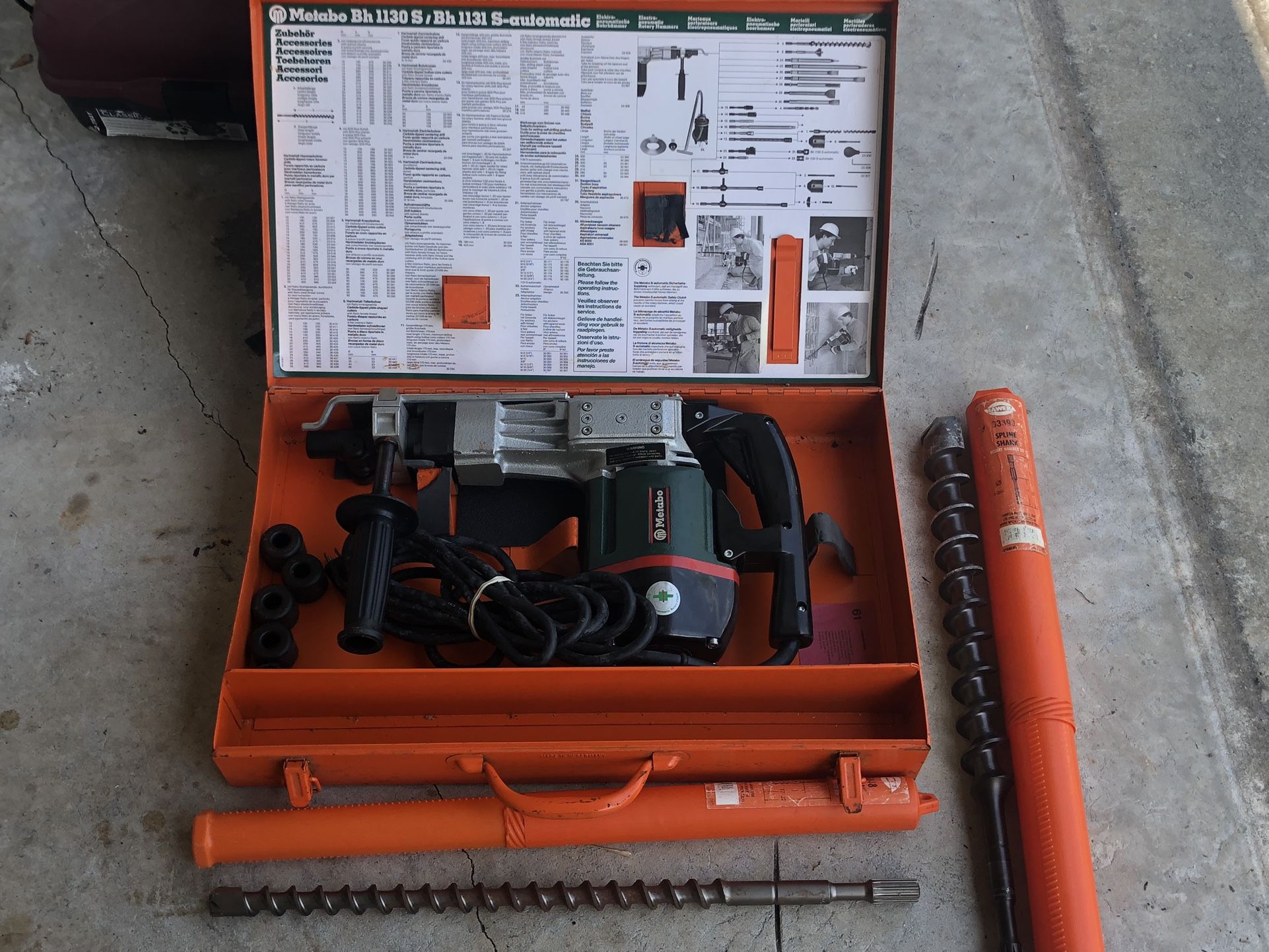 FOR SALE : METABO RH 99 WITH (2) DRILL BITS