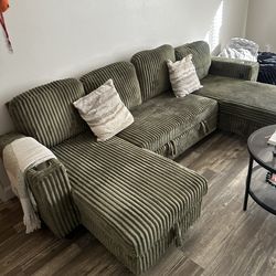 Olive Green Sleeper Sofa Sectional