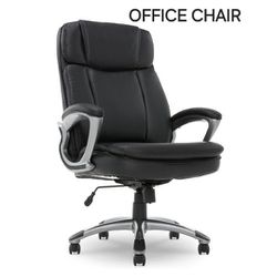 Serta Fairbanks Big and Tall High Back Executive Office Ergonomic Chair with Layered Body Pillows, Contoured Lumbar Zone, Black