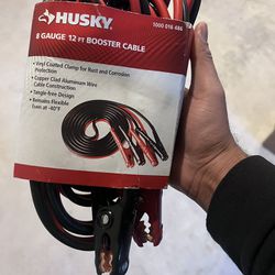 Husky 12ft 8 Gauge Booster Cable
