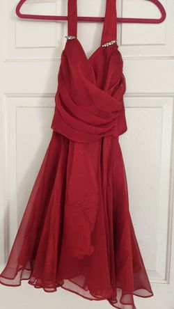 Cute Red cocktail dress with rhinestones