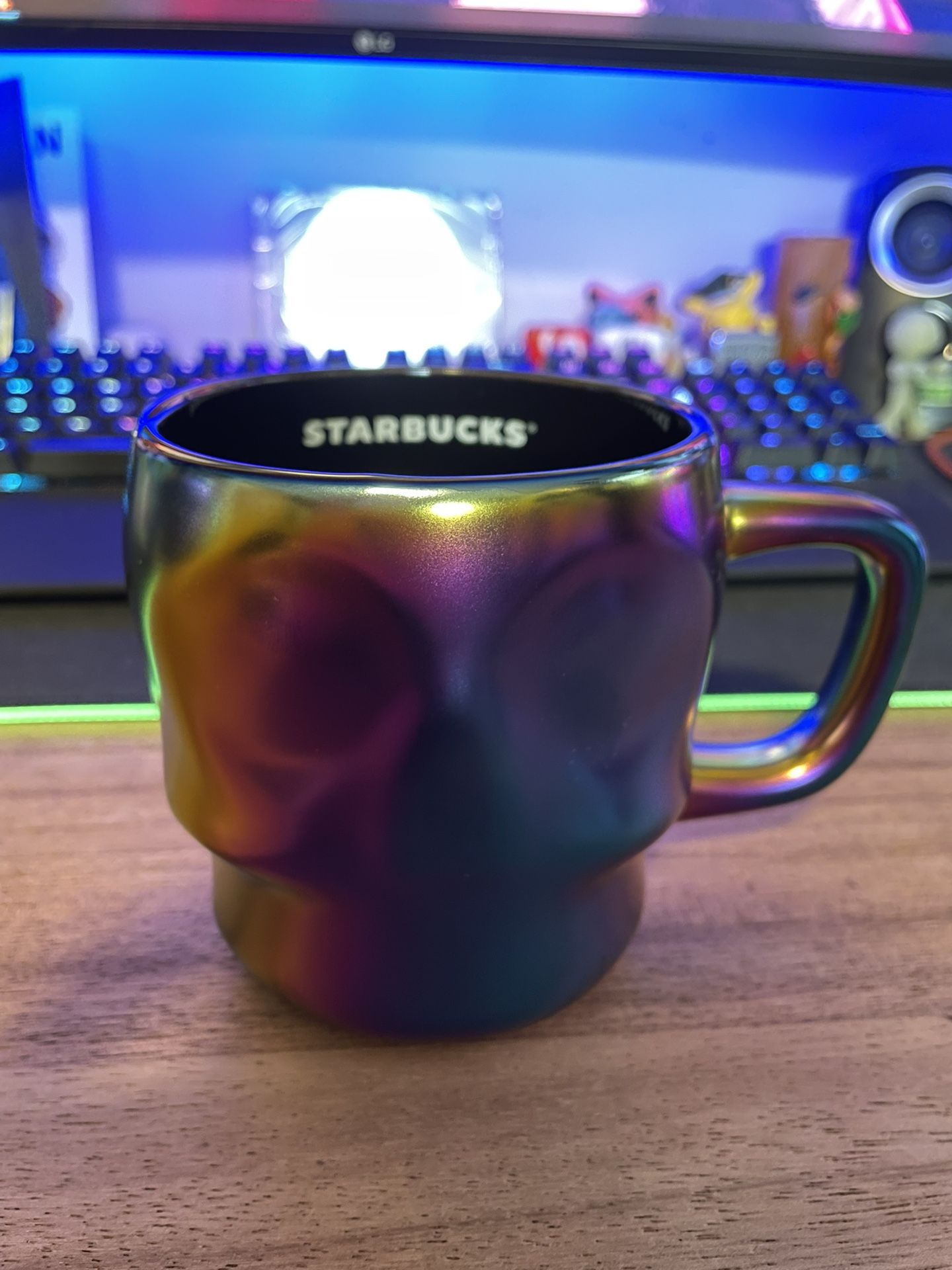 Starbucks Skull Mug Oil Slick Halloween 2023