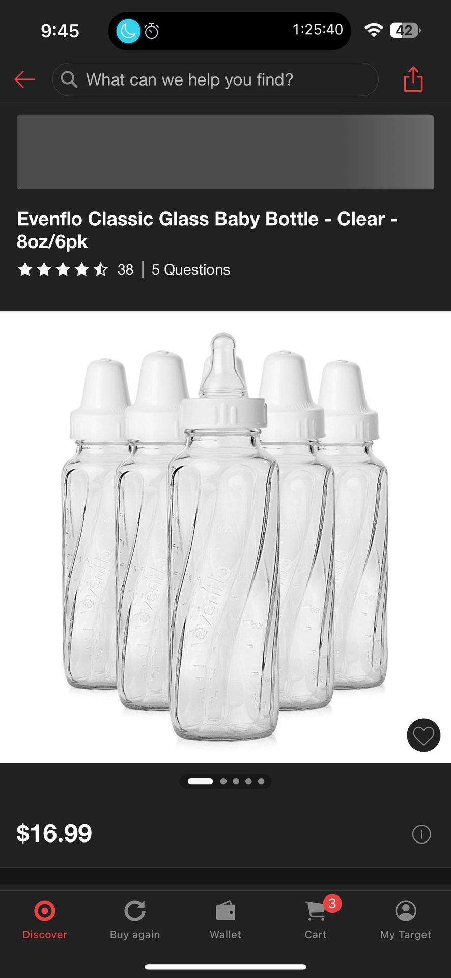 Evenflo Classic Glass Baby 3 Pack