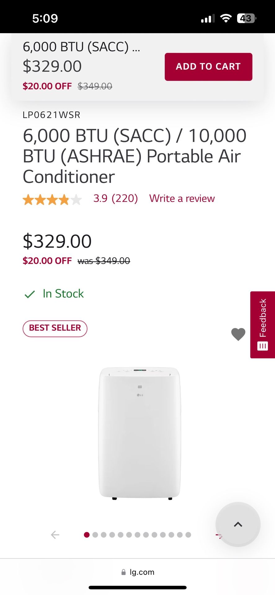 2 10,000 BTU Portable Air Conditioners