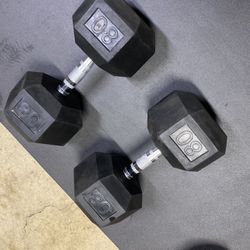 Rubber Hex Dumbbells 