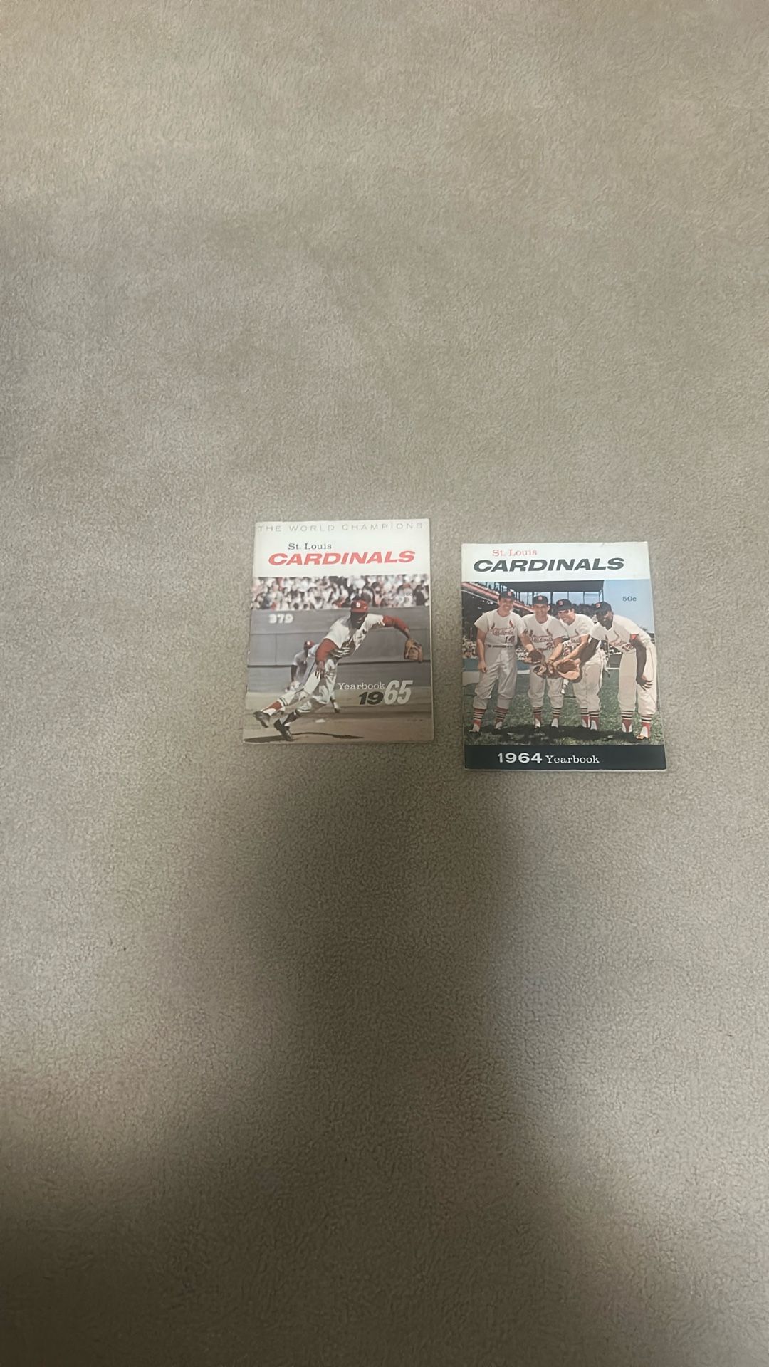 Two vintage St. Louis Cardinals yearbooks one as world champions