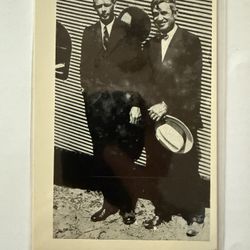 Real Photo Postcard Portrait of Col. Charles Lindbergh and Will Rogers