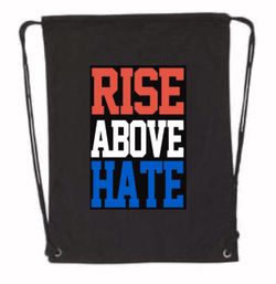 Rise Above Hate Drawstring Bookbag