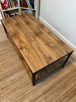 Large wood coffee table
