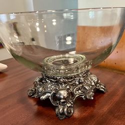 Vtg Ornate MCM Pitman-Dreitzer 15 Pc  Punch Bowl Colony 