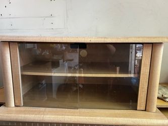Coffee table with glass door