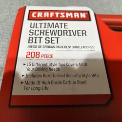 208 PC CRAFTSMAN ULTIMATE SCREWDRIVER BIT SET