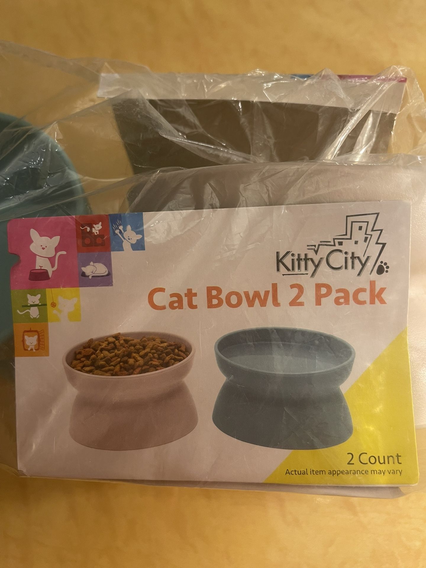 New Kitty City Cat Bowl 2 Pack