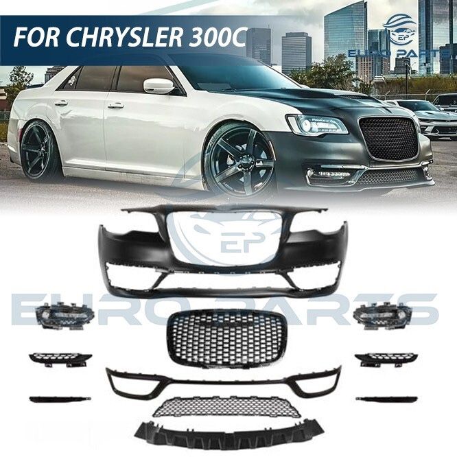 FOR 2015-2018 CHRYSLER 300C SRT 8 FRONT BUMPER SET WITH LED