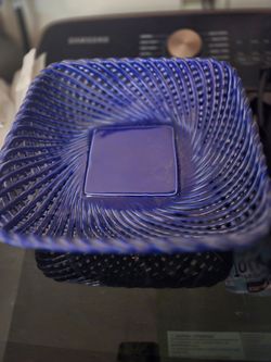 Blue square  ceramic bowl