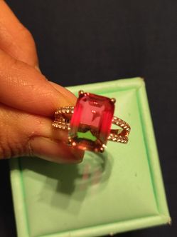 Rose gold plated size 8