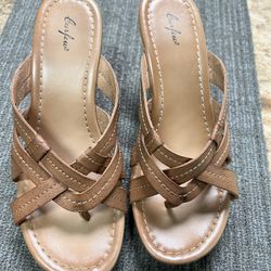 Brown Wedges. Size 7