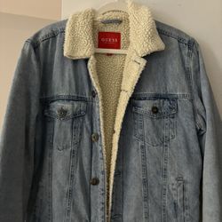 Guess LA Sherpa Denim Jacket size M