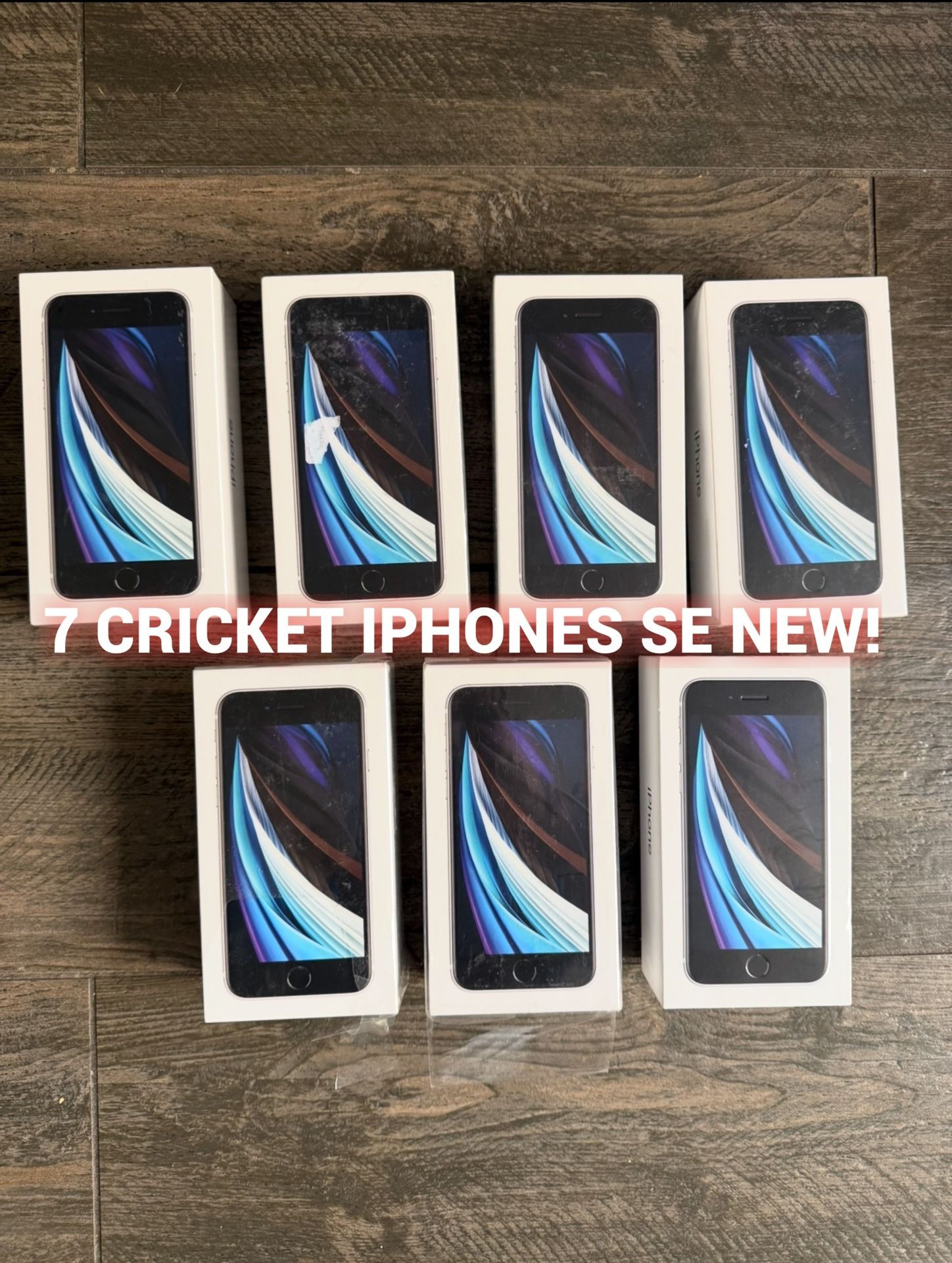 7 Apple iPhones SE 2nd Gen 64GB CRICKET WIRELESS