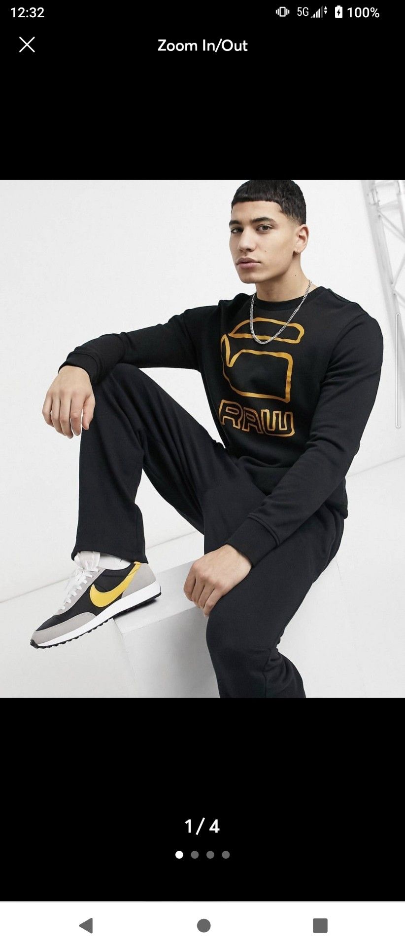 G-Star Raw graphic G-raw crewneck sweatshirt Size M Black