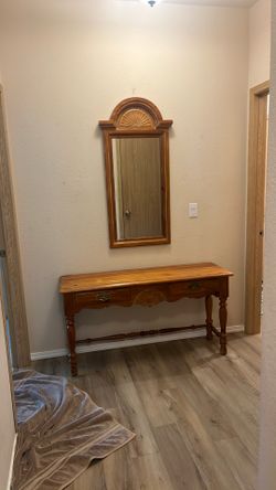 Hall table and mirror
