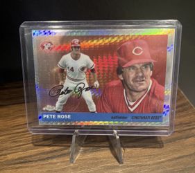 2025 Topps Chrome Platinum Pete Rose #467 Prism Refractor Reds