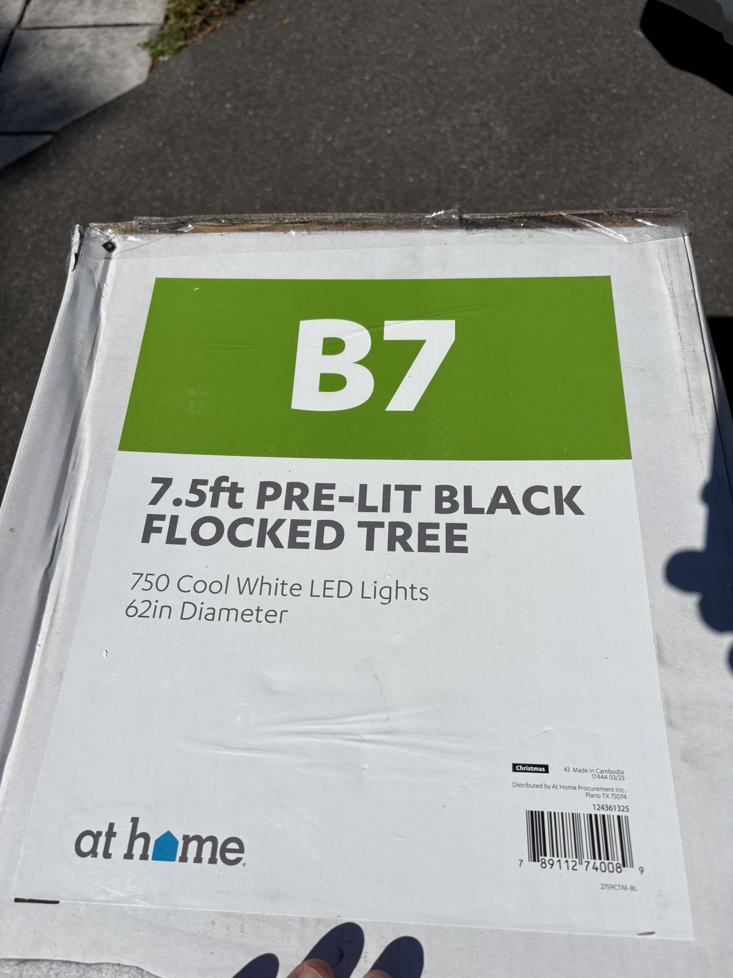 Black Flocked Christmas Tree